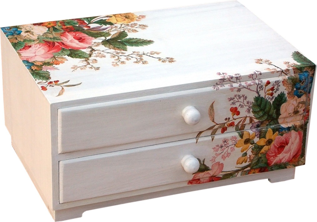 Lem kayu dan lem hpl Crona - Kerajinan Kayu Decoupage Laci kecil